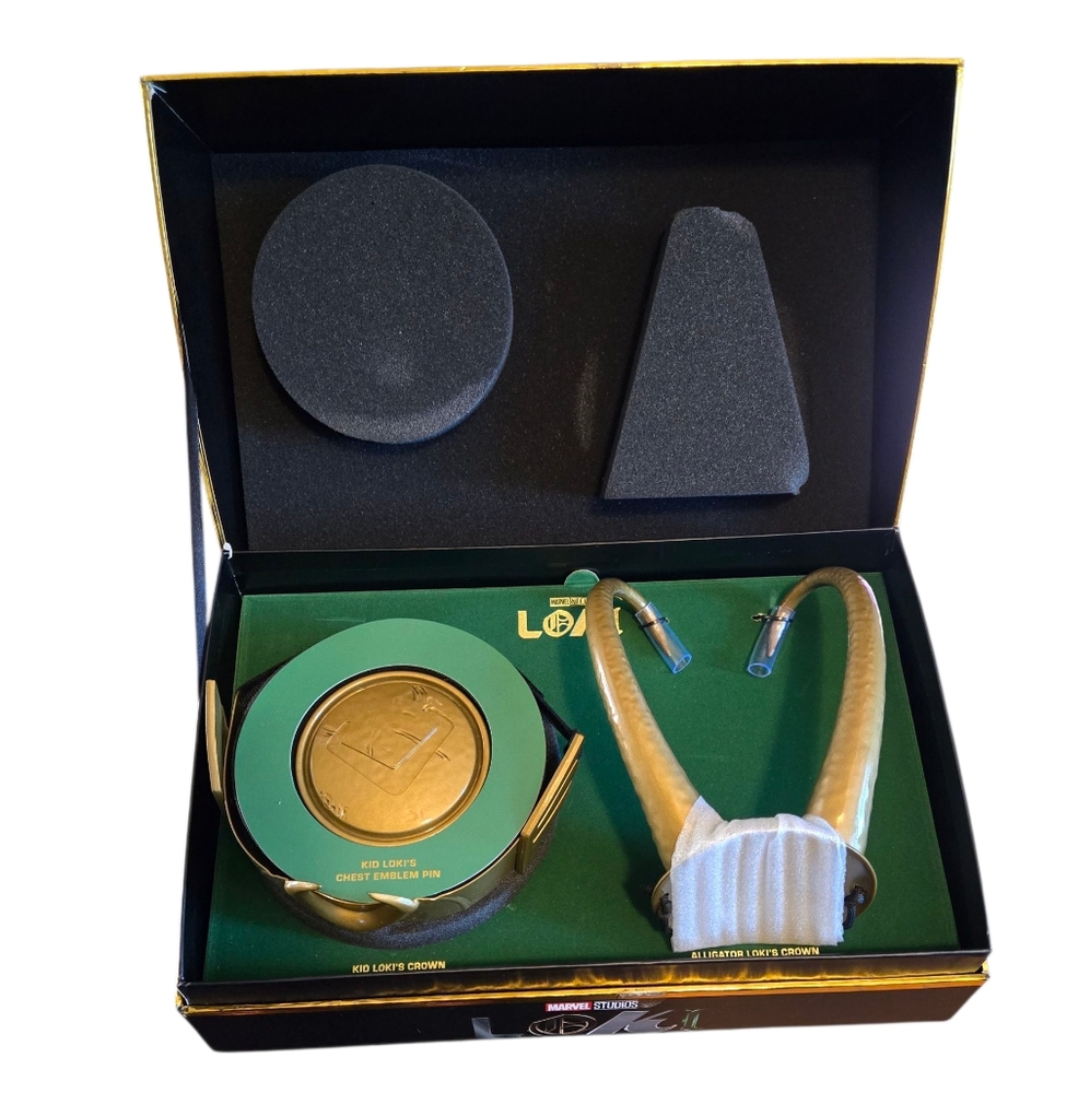 Gold and Green Loki Crown Set